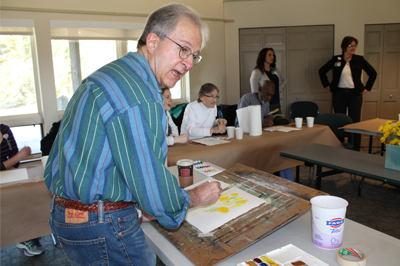 Sal Panasci leading a watercolor workshop