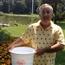 Jack Lynch holding a bucket for #IceBucketChallenge