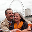 Mature couple traveling in London