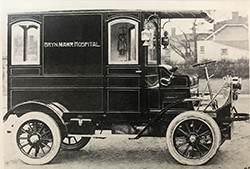 Bryn Mawr Hospital ambulance circa 1909