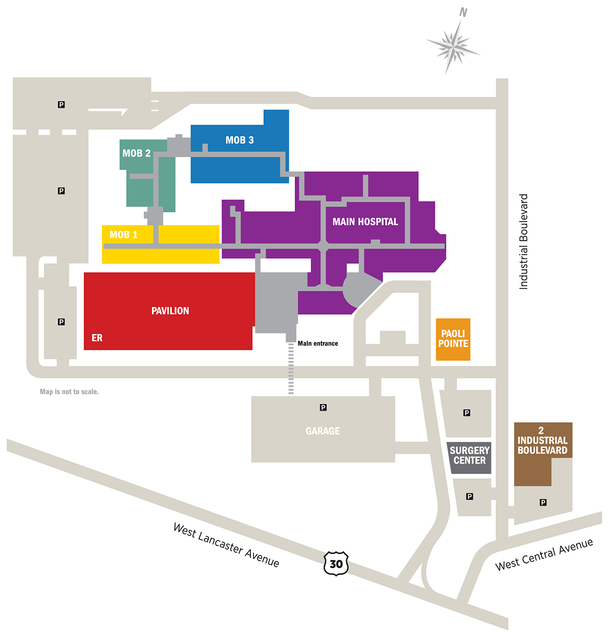 Paoli Hospital Campus Map