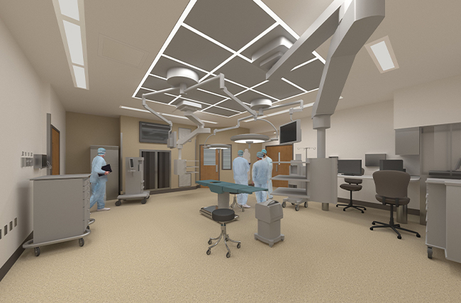 Rendering of OR at Riddle Hospital