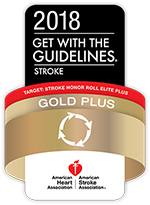 2018 AHA/ASA Get with the Guidelines Stroke Gold Plus Honor Roll Elite award