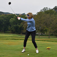 Golf Rehab patient Barbara Graham