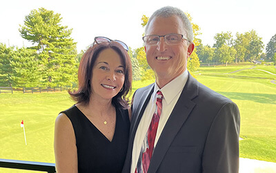 Patient Deirdre Ehinger and her husband