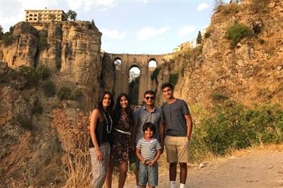 Umber with her family in Ronda, Spain